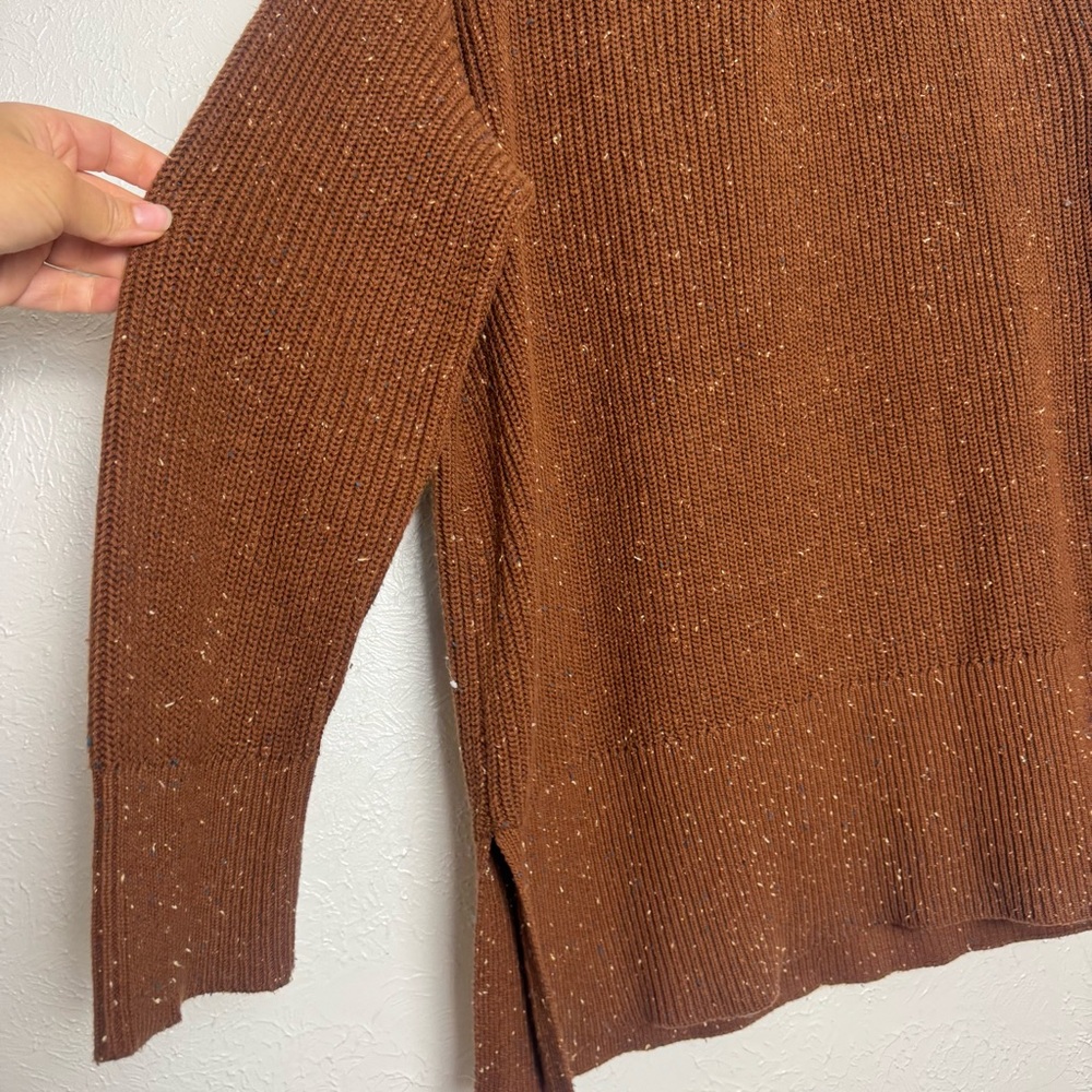 LOFT New With Tags Rich Brown Turtleneck Oversized Sweater - Picture 5 of 10